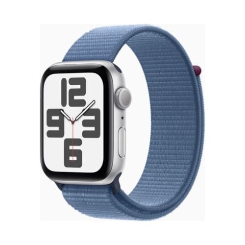 Apple Watch SE2 (2023) V2 Gps 44mm Silver Aluminium Case with Sport Loop Winter Blue EU