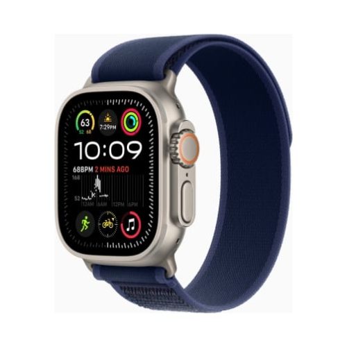 Apple Watch Ultra 2 (Series 9 2023) Gps +Cellular 49mm Natural Titanium Case with Blue S/M Trail Loop EU
