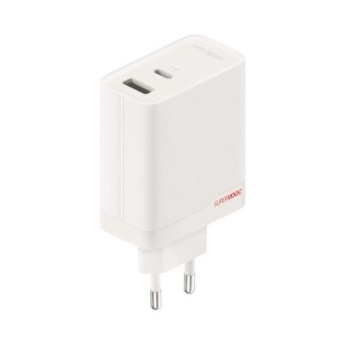 Επιτοίχιος Φορτιστής OnePlus 120W Dual Ports SuperVooc  Adapter + Cable (Type-C + Type-A) White EU