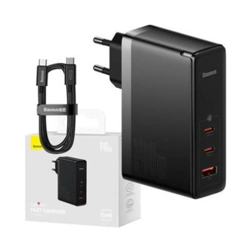 Επιτοίχιος φορτιστής Baseus 140W Pro Fast Charger GaN5 JetBlack EU
