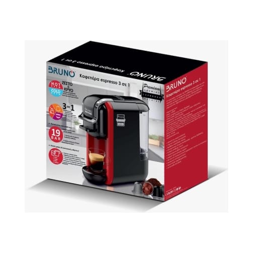 Καφετιέρα Espresso  3 σε 1 Bruno (BRN-0214) Black EU