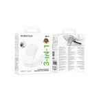 Borofone BQ38 Sharp Ασύρματος Φορτιστής 3-in-1 MagSafe για Smartphone, Ακουστικά & Apple Watch