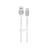 Blavec Cable Raptor braided - USB to Type C - PD 66W 6A 2 metres Apple CarPlay/Android Auto (CRA-UC6WS20) white-silver