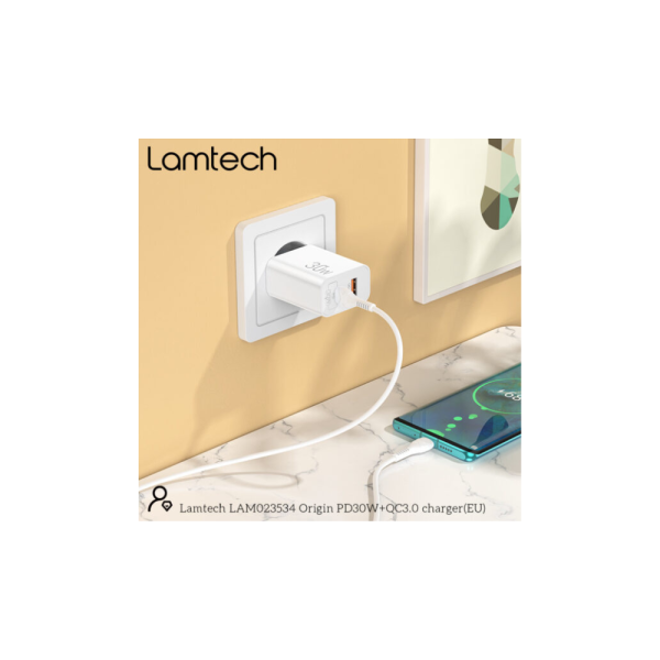 Φορτιστές LAMTECH CHARGER USB A/TYPE C 30W