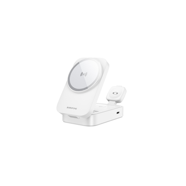 Borofone BQ38 Sharp Ασύρματος Φορτιστής 3-in-1 MagSafe για Smartphone, Ακουστικά & Apple Watch