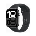 Apple Watch (Series 10) Gps 46mm Aluminium Case Jet Black με Sports Band Black M/L EU