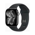 Apple Watch (Series 11 2025) Gps 42mm Jet Black Aluminium Case με S/M Black Sport Band EU