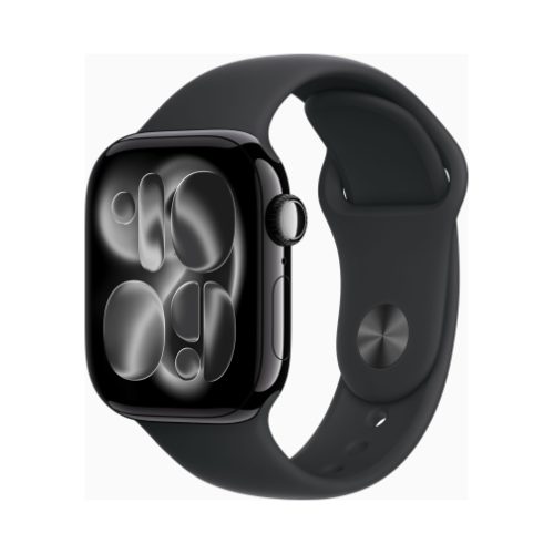 Apple Watch (Series 11 2025) Gps 42mm Jet Black Aluminium Case με S/M Black Sport Band EU