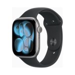 Apple Watch (Series 11 2025) Gps 46mm Space Grey Aluminium Case με S/M Black Sport Band EU