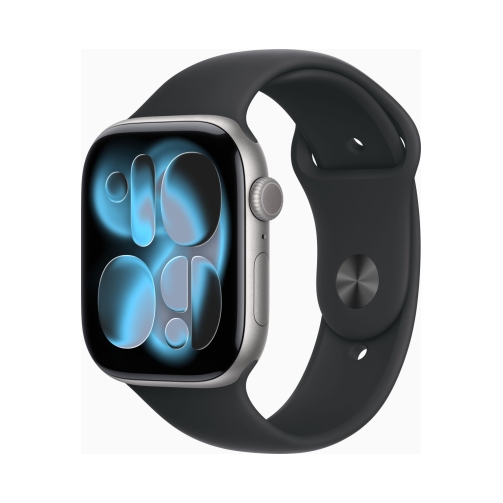 Apple Watch (Series 11 2025) Gps 46mm Space Grey Aluminium Case με S/M Black Sport Band EU