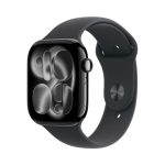 Apple Watch (Series 11 2025) Gps 46mm Jet Black Alu Case με M/L Black Sports Band EU