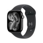 Apple Watch (Series 11 2025) Gps 46mm Jet Black Aluminium Case με S/M Black Sport Band EU