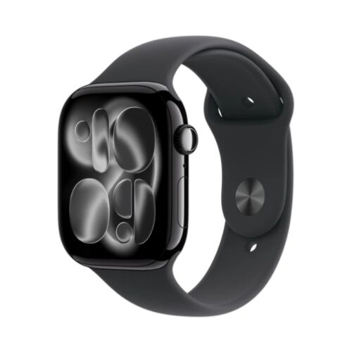 Apple Watch (Series 11 2025) Gps 46mm Jet Black Aluminium Case με S/M Black Sport Band EU