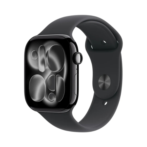 Apple Watch (Series 11 2025) Gps 46mm Jet Black Alu Case με M/L Black Sports Band EU