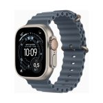 Apple Watch Ultra 3 (Series 11 2025) Gps +Cellular 49mm Natural Titanium Case με Ocean Band Anchor Blue EU
