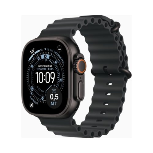 Apple Watch Ultra 3 (Series 11 2025) Gps +Cellular 49mm Black Titanium Case με Black Ocean Band EU