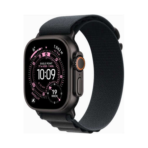 Apple Watch Ultra 3 (Series 11 2025) Gps +Cellular 49mm Black Titanium Case με Alpine Loop L Black EU