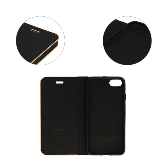 Vennus Book Case with frame for Iphone 14 Pro Max black