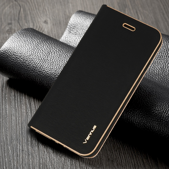 Vennus Book Case with frame for Iphone 14 Pro Max black