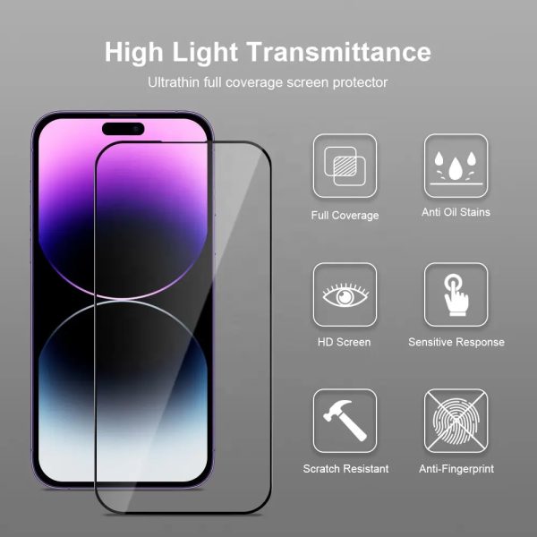 Tempered Glass Full Glue Easy-Stick Box for IPHONE 12/12 PRO BLACK