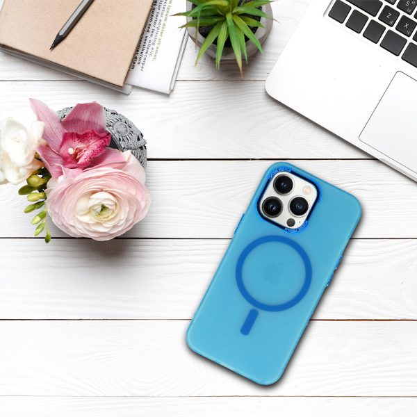 Magnetic Frosted Case for Iphone 11 Pro Max Blue