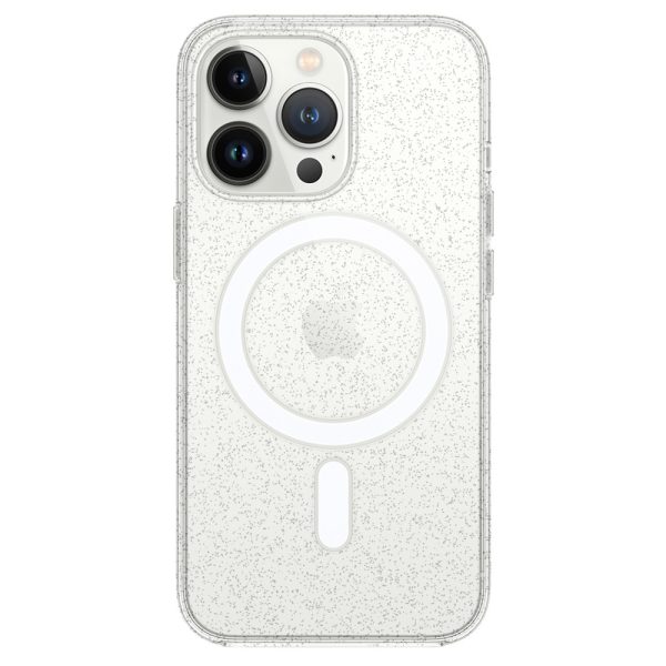 TEL PROTECT MagSilicone Clear Case for Iphone 14 Pro Max Glitter