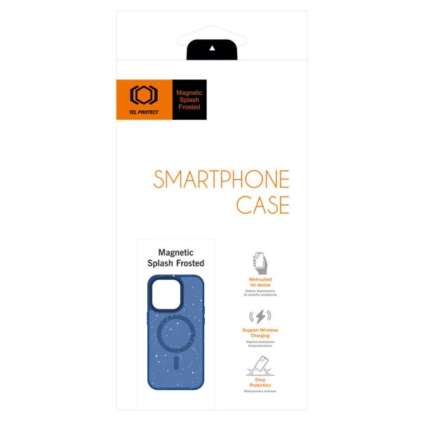 Tel Protect Magnetic Splash Frosted Case for Iphone 14 Pro Navy