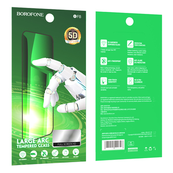 Borofone Tempered glass BF8 Diamond Armor Full Screen 5D Large Arc for Iphone 15 Plus/16 Plus