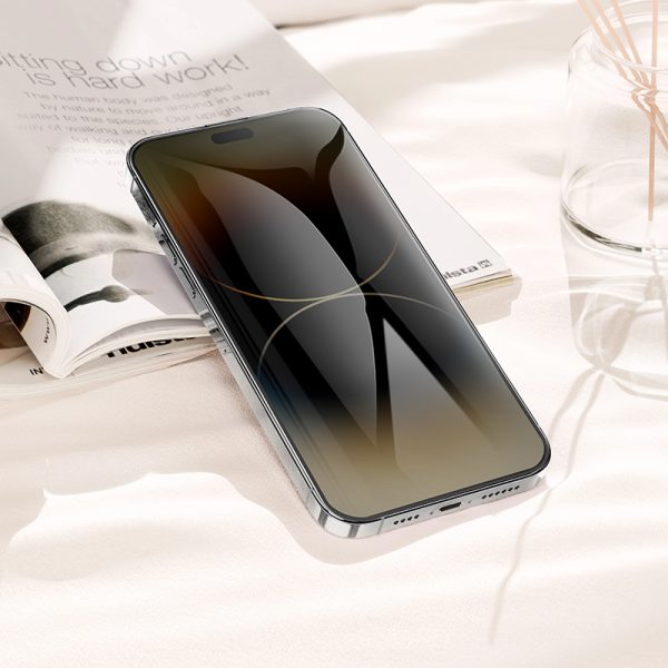 Borofone Tempered glass BF7 Diamond Armor Full Screen Anti-spy for Iphone 15 Pro Max