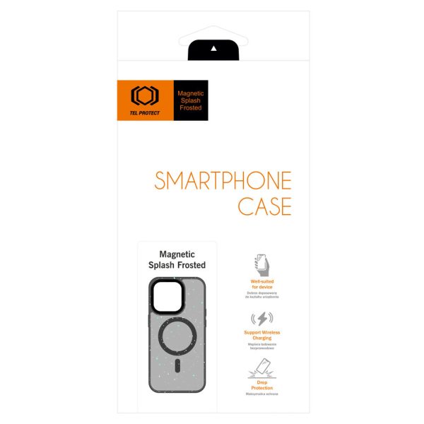 Tel Protect Magnetic Splash Frosted Case for Iphone 15 Pro Black
