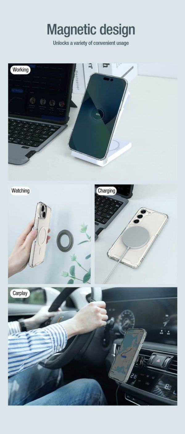 Nillkin Nature Pro Magnetic TPU Case for Iphone 15 Plus transparent