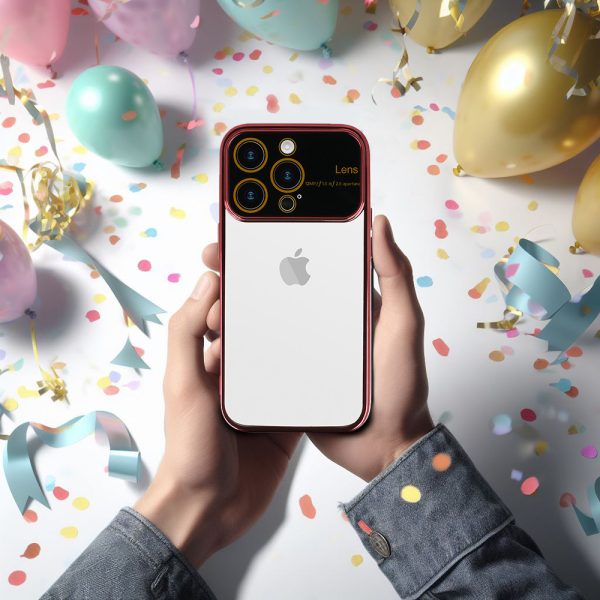 Electro Lens Case for Iphone 14 Pro Max Cherry