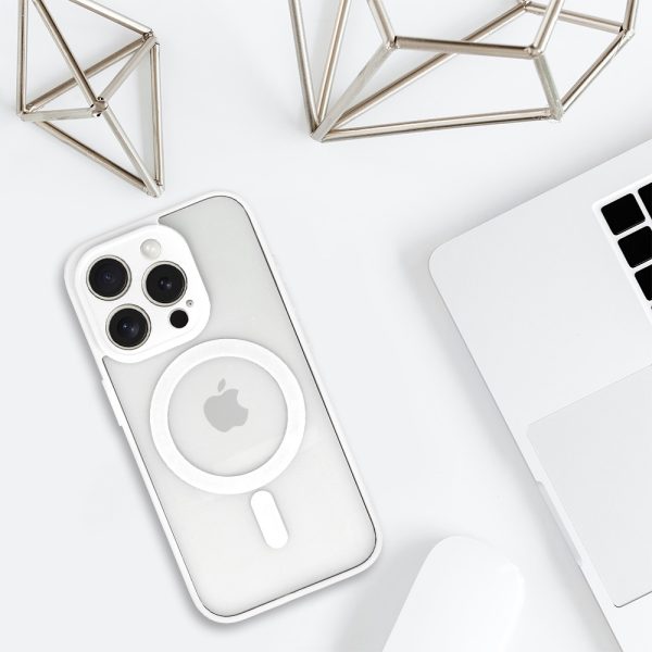 Acrylic Color Magsafe Case for Iphone 14 Pro white