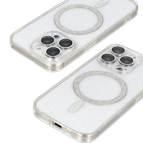 Glitter Magsafe Case for Iphone 14 Pro transparent