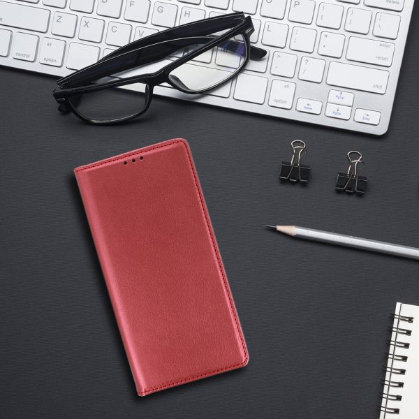 Smart Magneto Case for Samsung Galaxy A34 5G burgundy