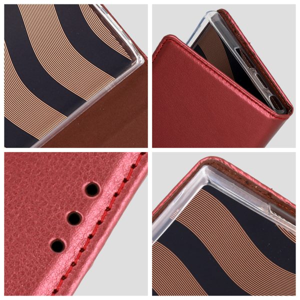 Smart Magneto Case for Samsung Galaxy A34 5G burgundy