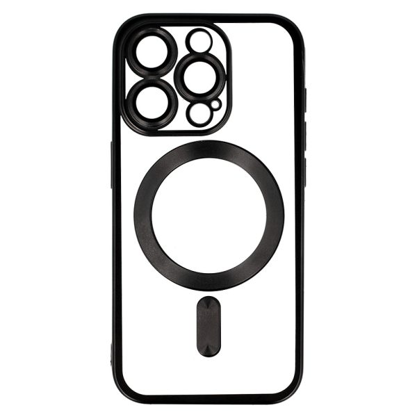 Metallic Magsafe Case for Iphone 15 Pro Black