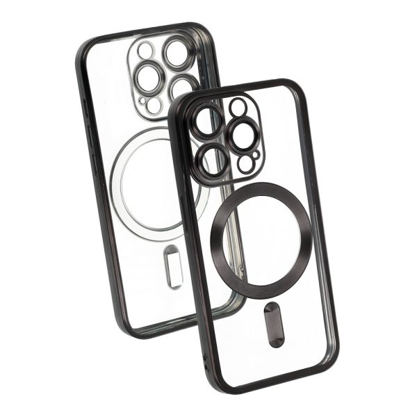 Metallic Magsafe Case for Iphone 15 Pro Black
