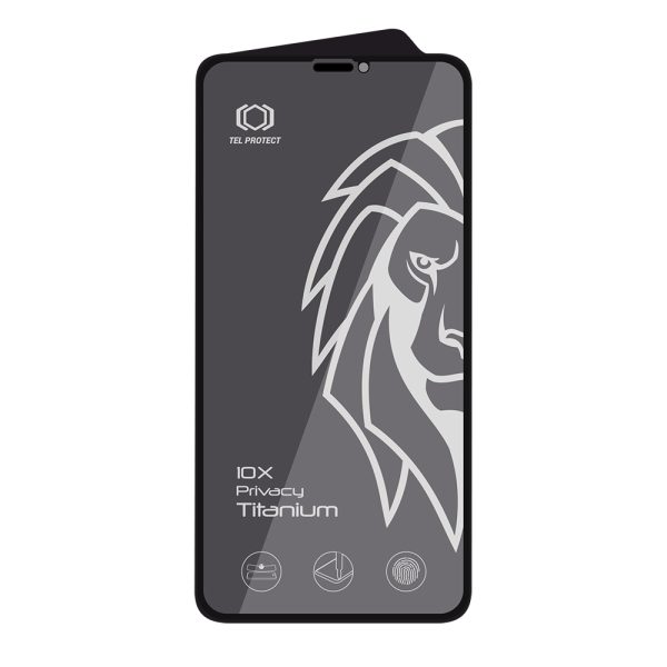 Tempered glass Tel Protect 10X Privacy Titanium for Iphone 11/XR