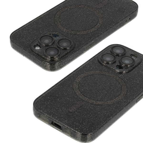 Glitter Magsafe Case for Samsung Galaxy S23 Ultra black clear