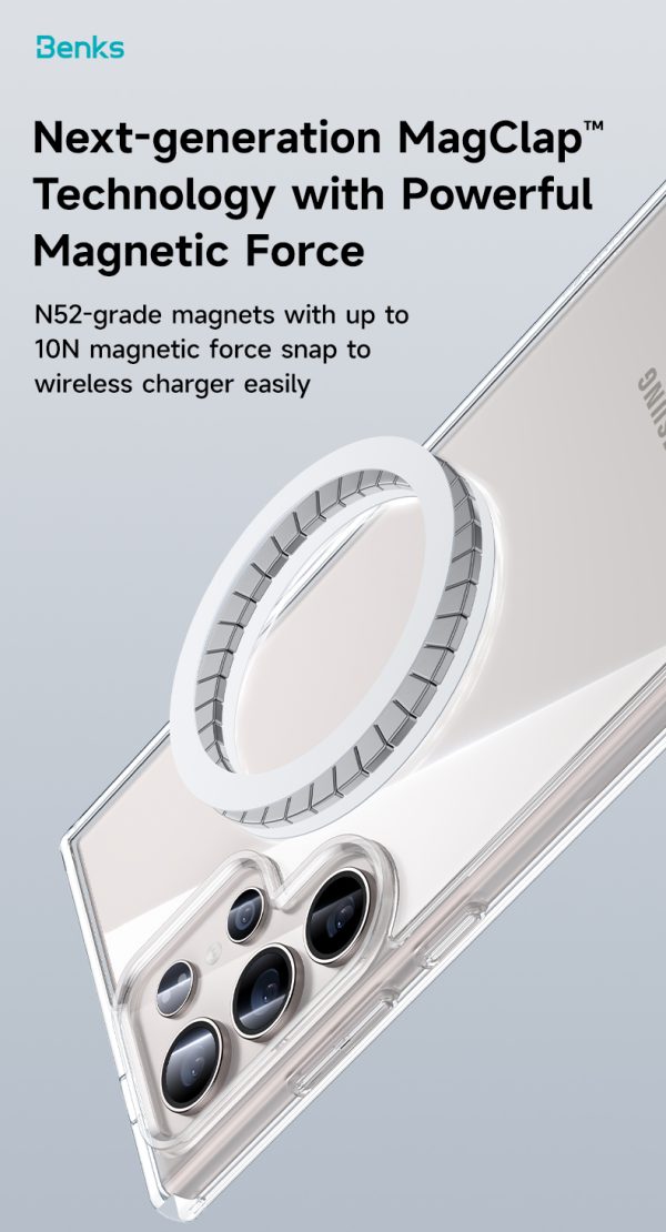 Benks Magnetic Lucent Pro Case for Samsung Galaxy S24 Plus transparent