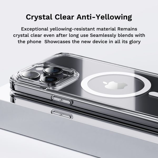 Rock Crystal Series Magnetic Case for Iphone 16 Pro transparent