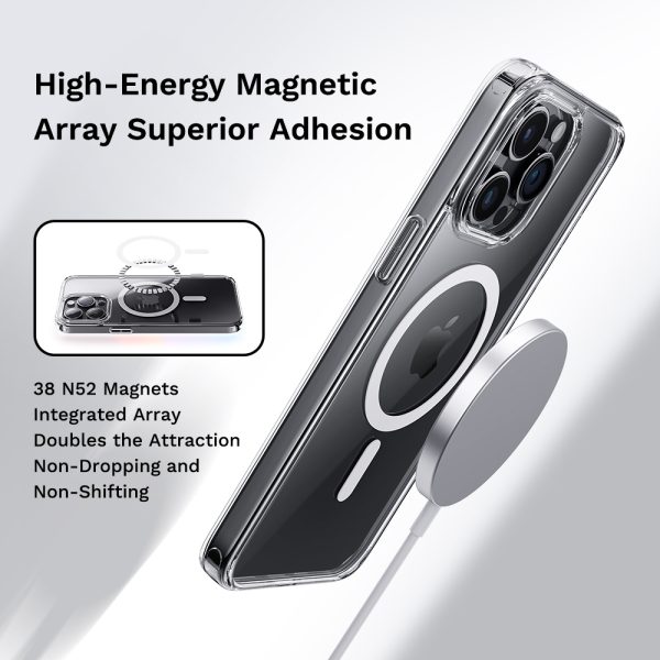 Rock Crystal Series Magnetic Case for Iphone 16 Pro Max transparent