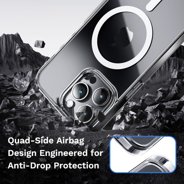 Rock Crystal Series Magnetic Case for Iphone 16 Pro Max transparent