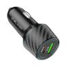 Blavec Car charger BS-21 Carbon - Type C + USB - PD 48W 3A (CCBS21C-CUB48) black