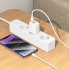 Borofone Wall charger BN29 Fuente - USB + Type C - QC 3.0 PD 30W with Type C to Lightning cable white