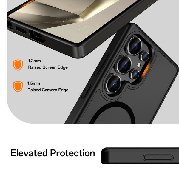 Rock Guard Touch Matte Series Magnetic Case for Samsung Galaxy S25 Ultra black