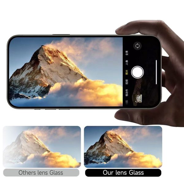 Tempered glass Tel Protect Titanium Lens 99% AR on camera for Iphone 16 Pro/16 Pro Max black