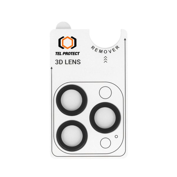 Tempered glass Tel Protect 3D Lens on camera for Iphone 14 Pro/14 Pro Max black