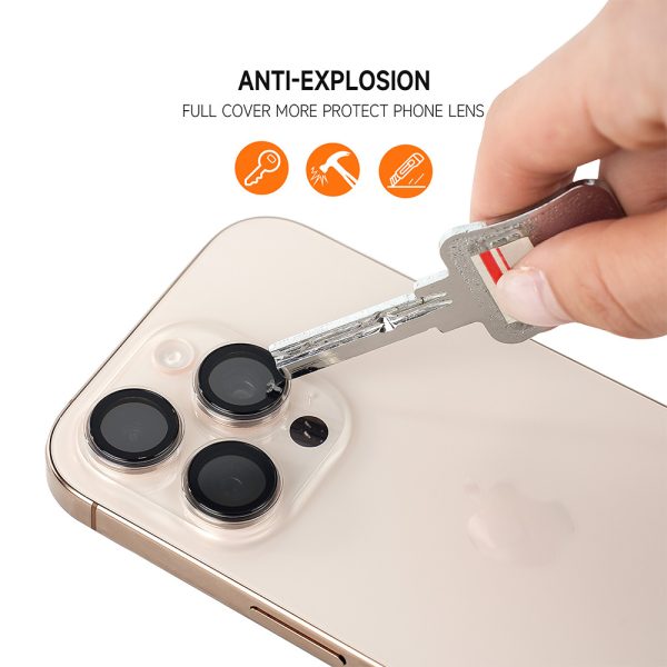 Tempered glass Tel Protect 3D Lens on camera for Iphone 13/13 Mini black